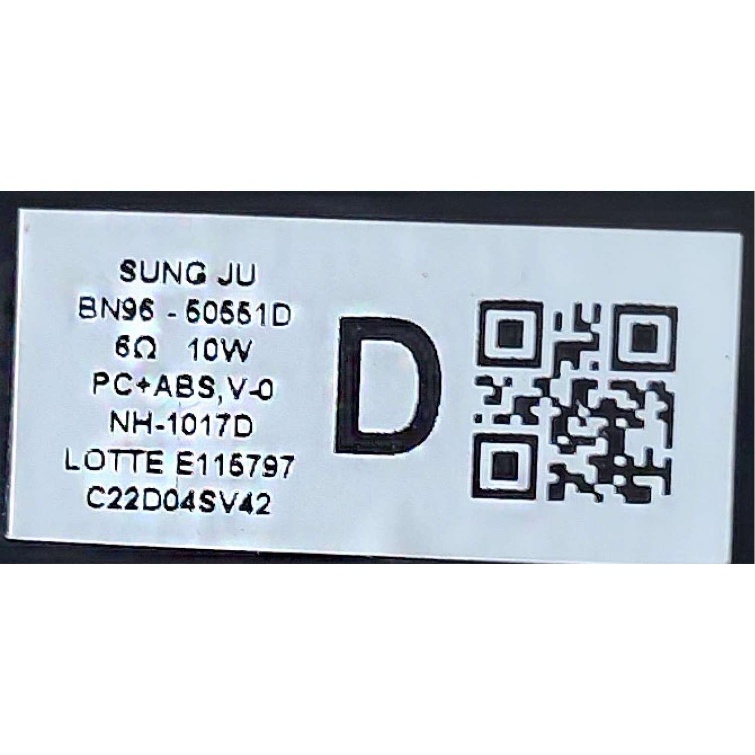 KIT DE BOCINAS PARA TV SAMSUNG NUMERO DE PARTE BN96-50551D / 6Ω 10W / BN9650551D / BN63-18625X001 / BN96-50552C / MODELO QN65Q80T	 - Imagen 3